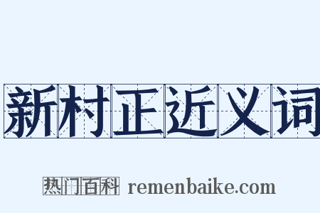 新村正近义词是什么意思的图片